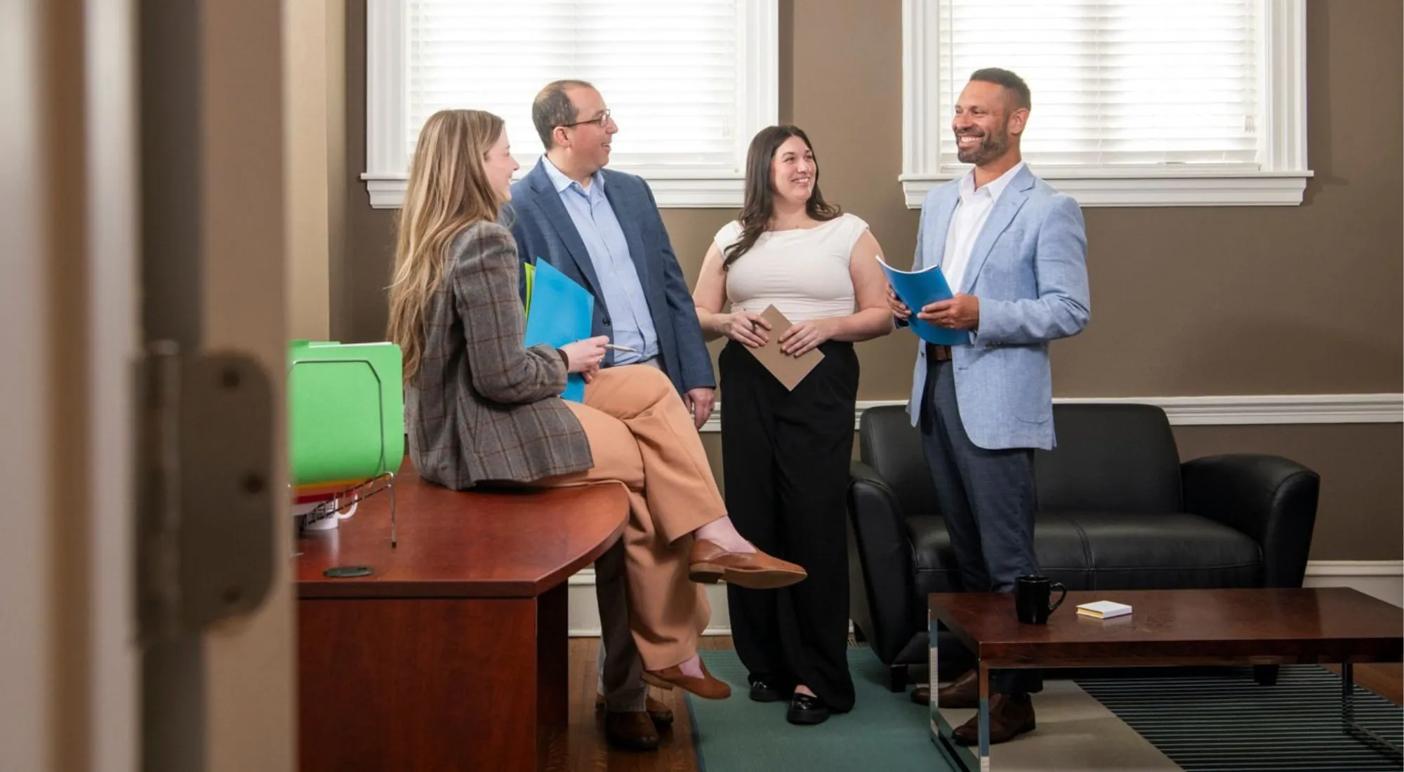 Health and Benefits Partners team meeting with clients